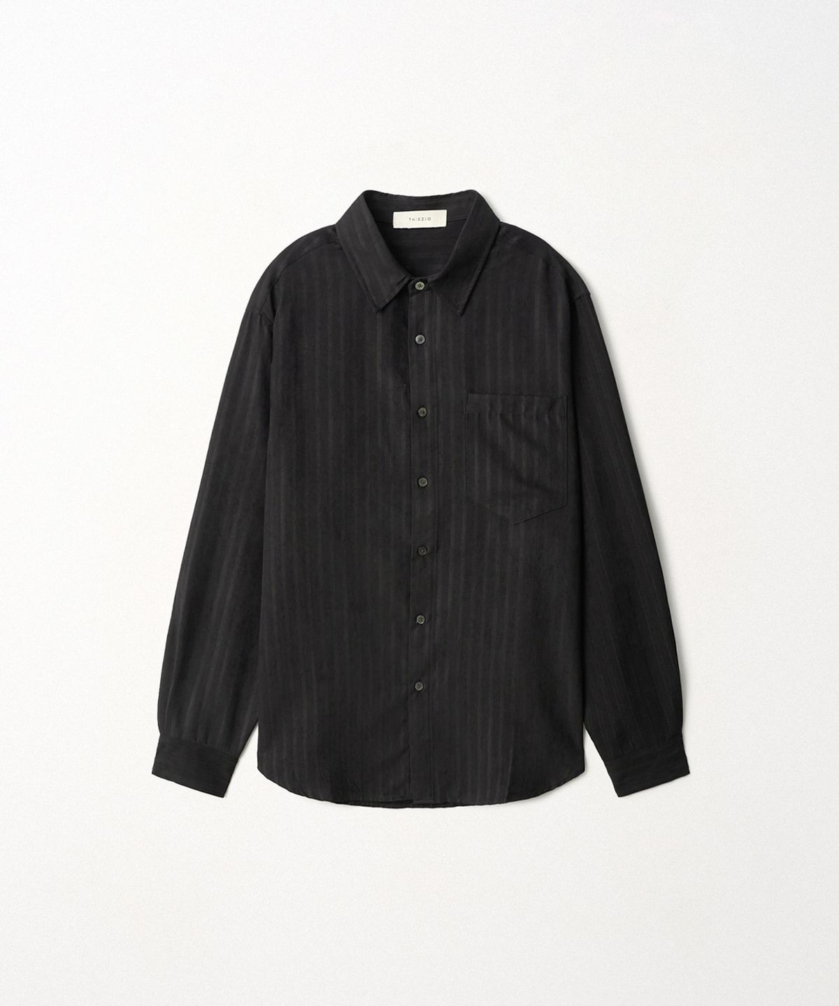 이지오(EZIO) Tailored Stripe Shirt_Black