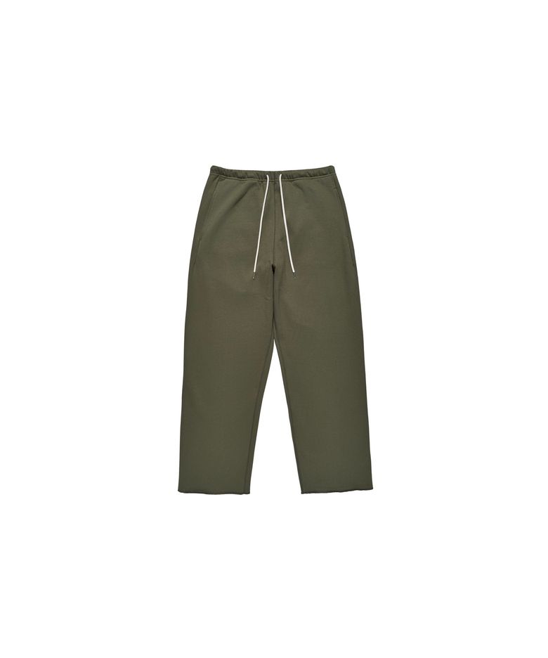 Raw edge pants Olive