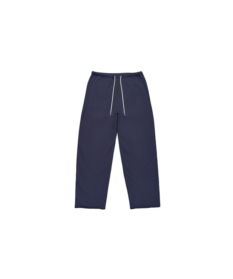 Raw edge pants Navy
