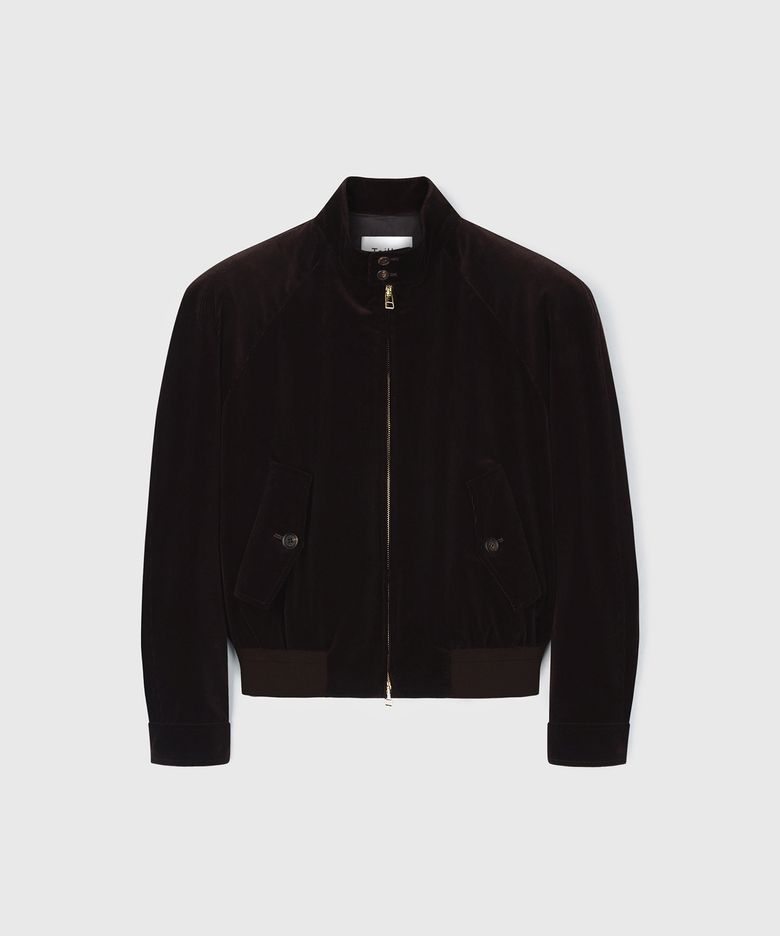 MONO CORDUROY HARRINGTON JACKET DARK PECAN