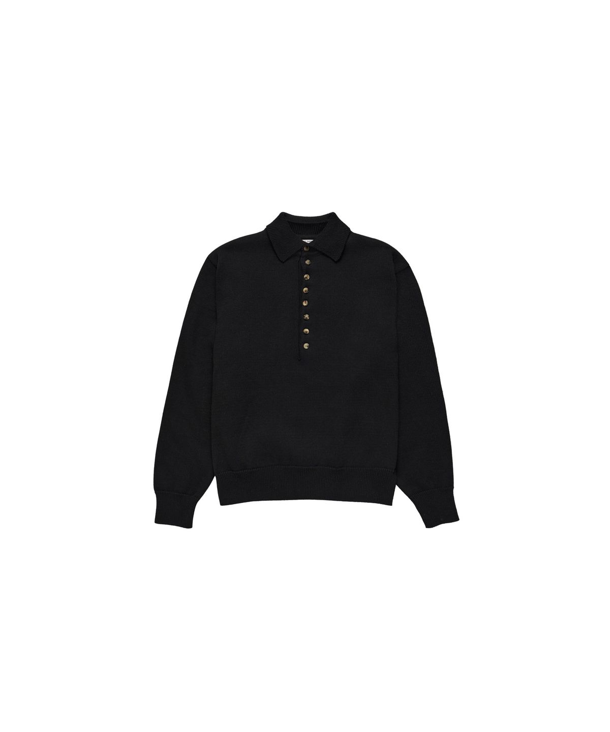 구보(GUVO) Wave collar knit Black