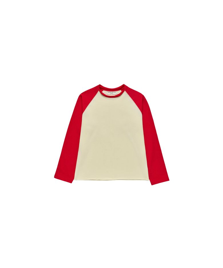 Cut-off raglan tee Red
