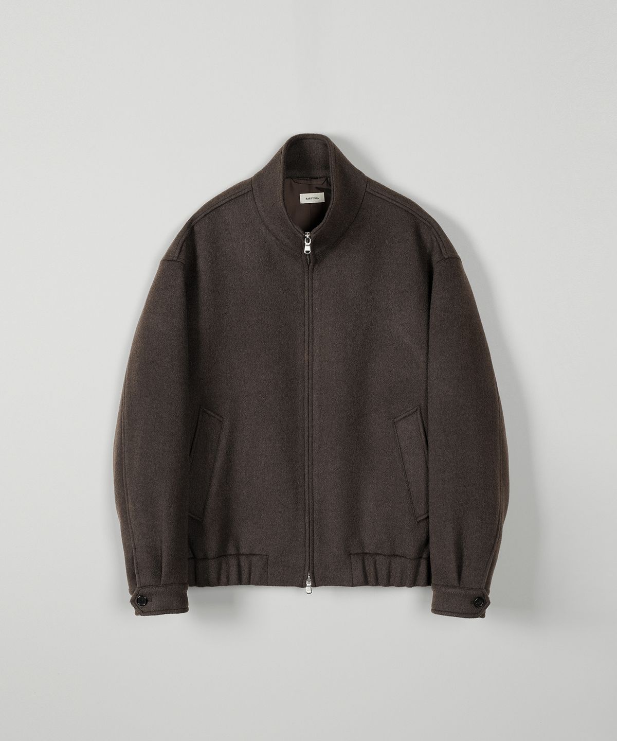 레어토라(RARETORA) WOOL CASHMERE BLOUSON - BROWN MELANGE