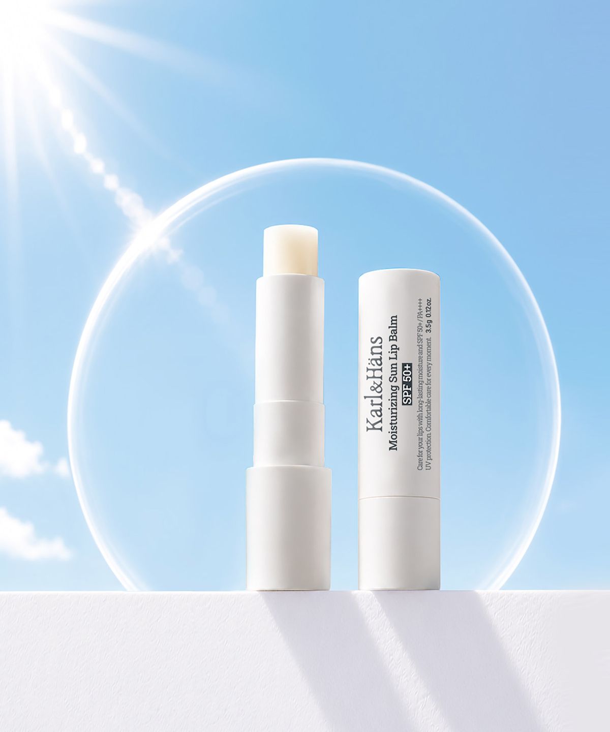 칼앤한스(KARLNHANS) 모이스처라이징 선 립밤 3.5g / 자외선차단 SPF50+ 언센티드 보습