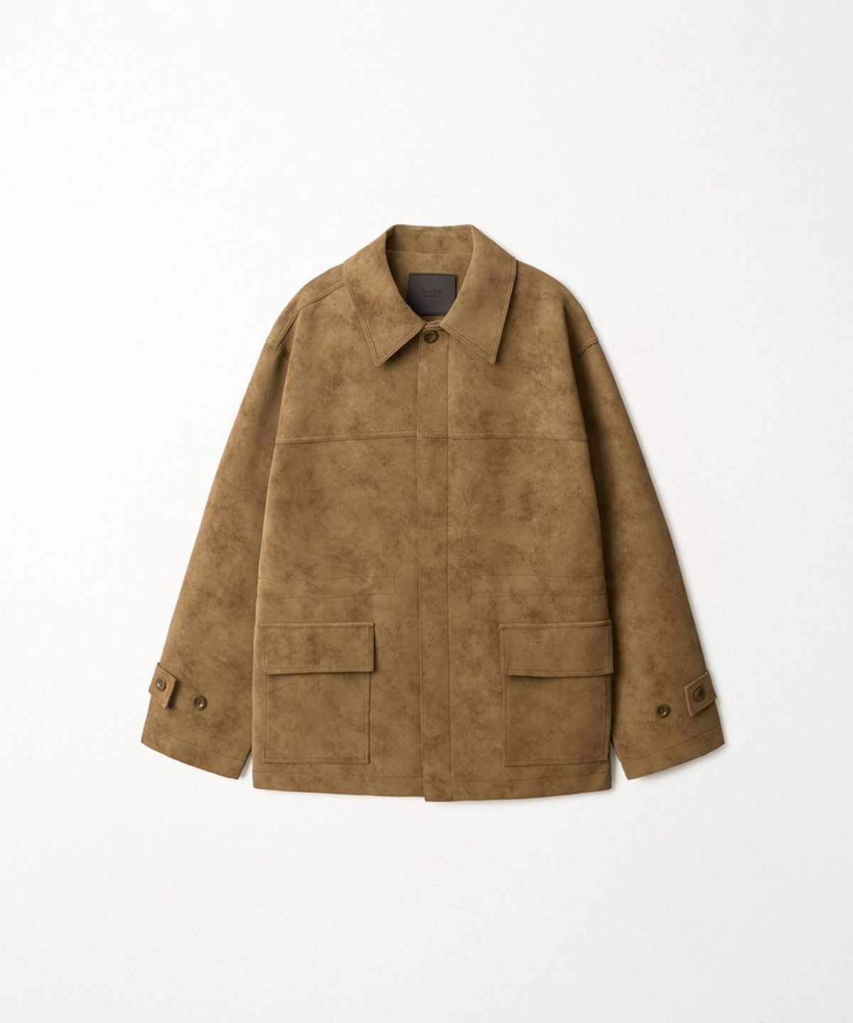 이지오(EZIO) Faux Suede Car Coat_Camel