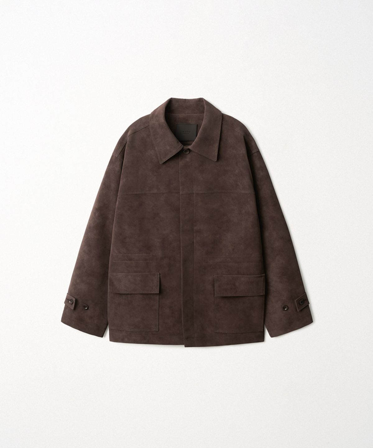 이지오(EZIO) Faux Suede Car Coat_Brown