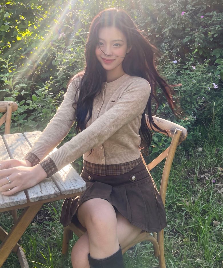 체크 배색 레이어드 가디건 3colors
