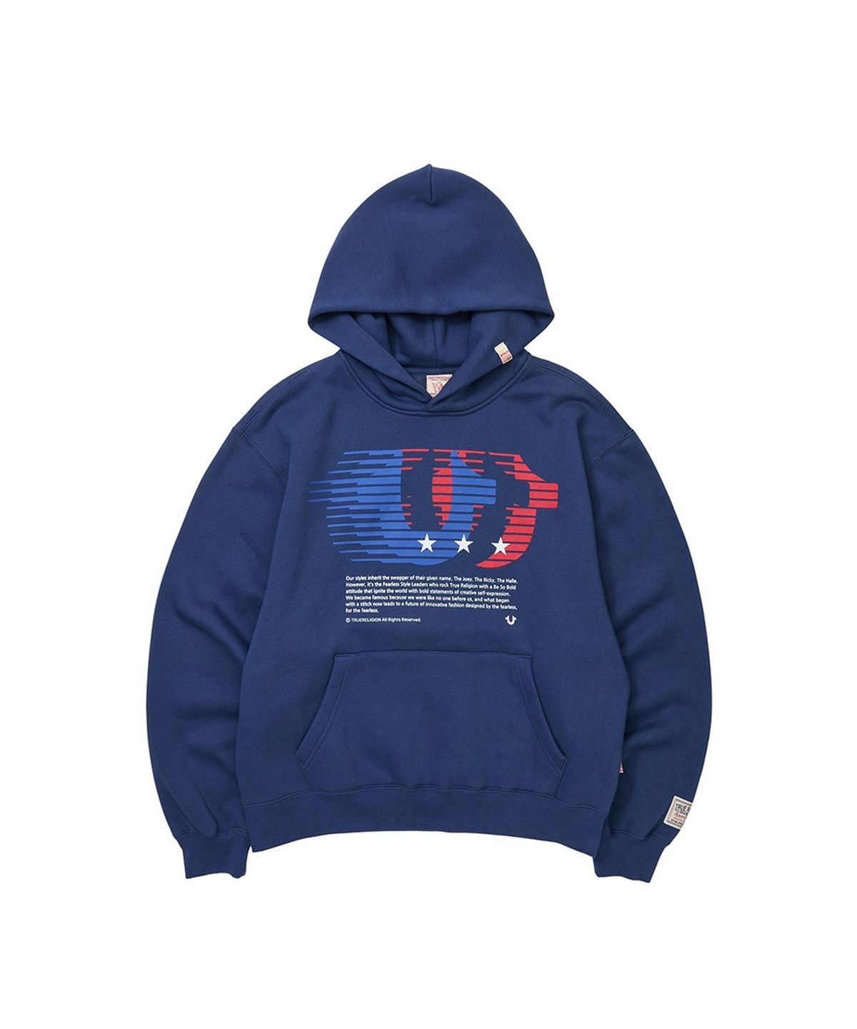 트루릴리젼(TRUERELIGION) Vintage Athletic Horseshoe Hoodie - NAVY