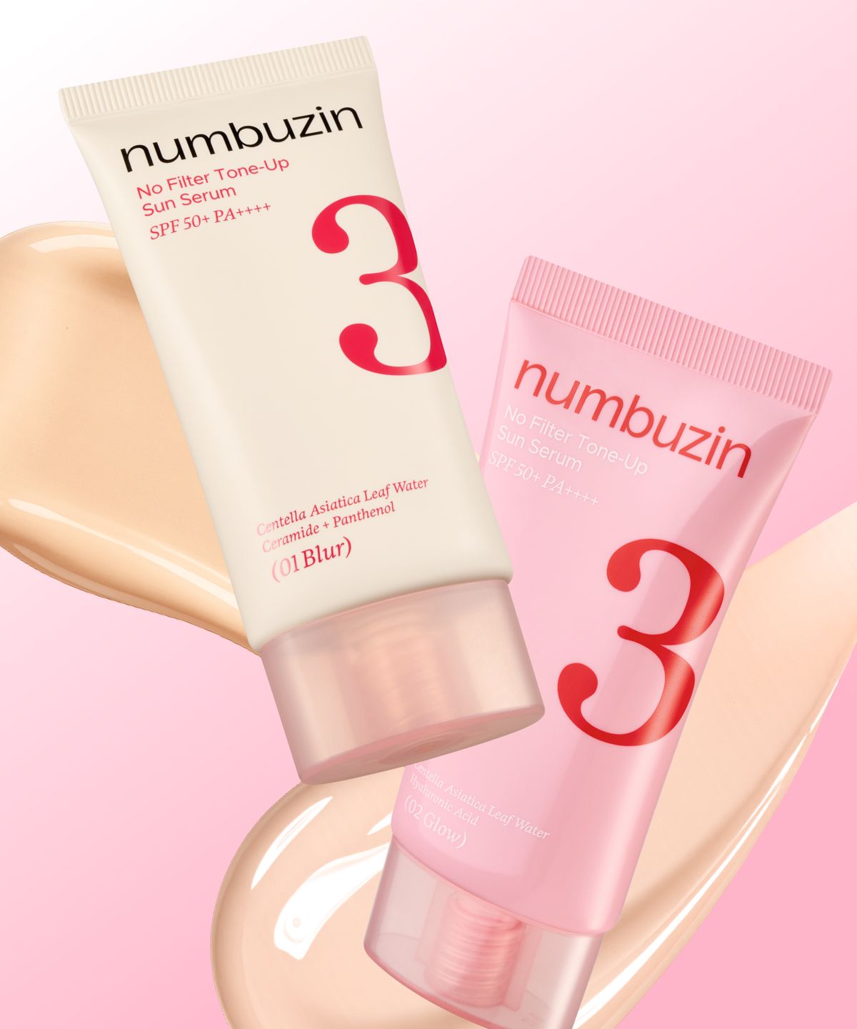 넘버즈인(NUMBUZIN) 3번 도자기결 톤업베이지 선크림 SPF50+ PA++++, 50ml (블러/글로우)