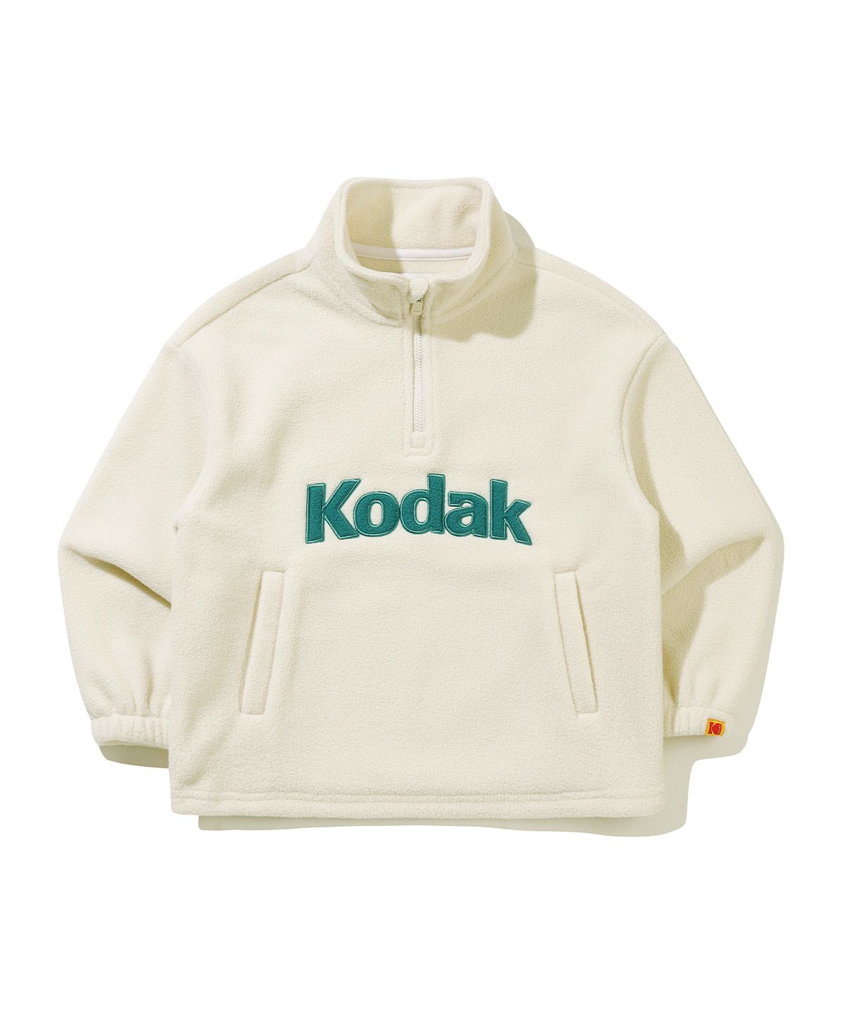 코닥 키즈(KODAK KIDS) 마이크로플리스 반집업 맨투맨 키즈 IVORY