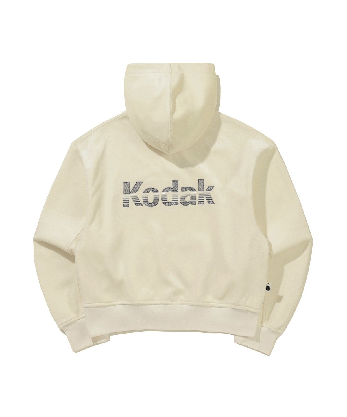 코닥(KODAK) 레인보우 벨벳 후드 티셔츠 우먼 IVORY