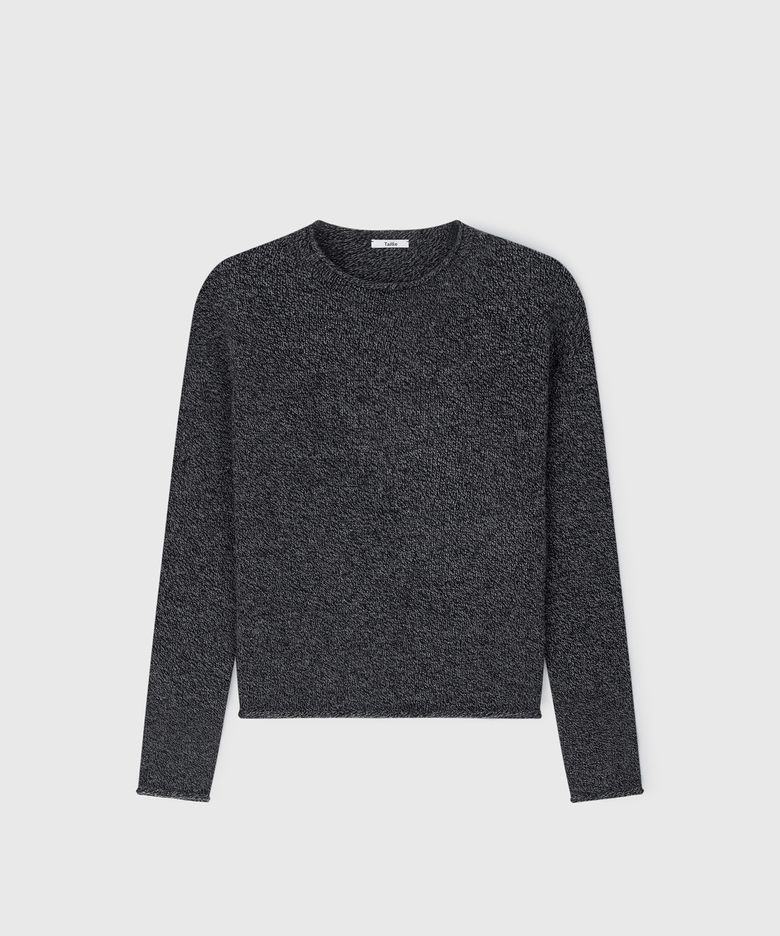 AGNES ROLLNECK KNIT SWEATER SALT AND PEPPER