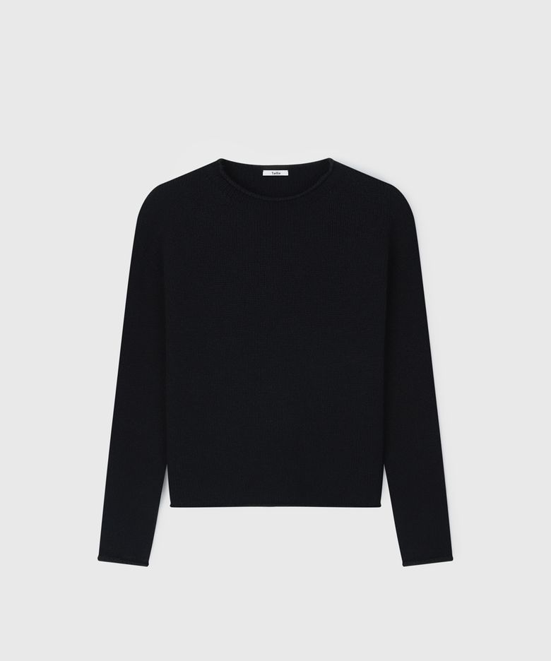 AGNES ROLLNECK KNIT SWEATER BLACK