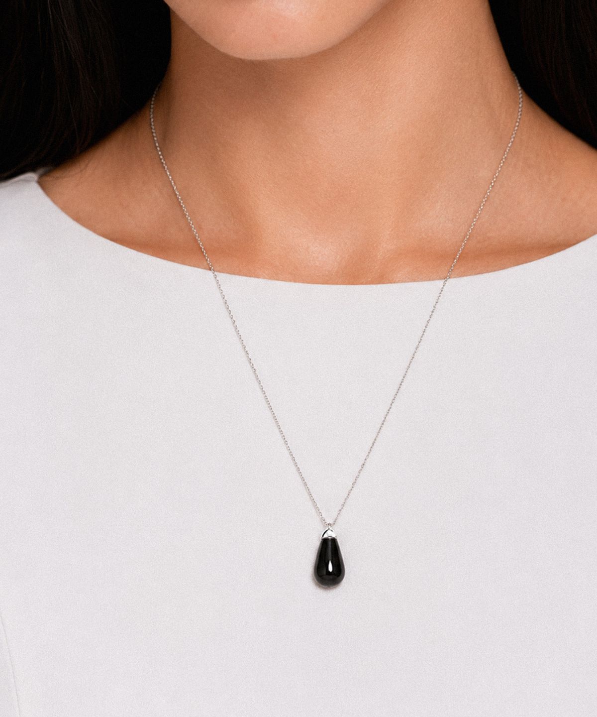 바이브나인(Vibe9) V9 Essential 53 Black Drop Necklace