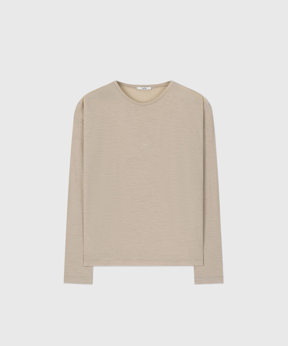 타일레(TAILLE) WOOL BLEND SILKY JERSEY TOP SEPIA