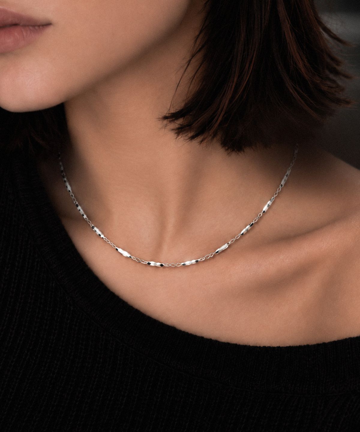 바이브나인(Vibe9) V9 Essential 55 Sparkle Chain Necklace