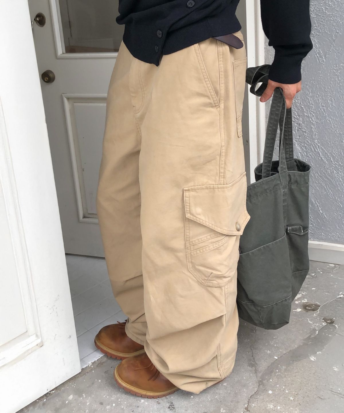 미세키서울 맨(MISEKISEOUL MEN) Big pocket parachute pants BEIGE