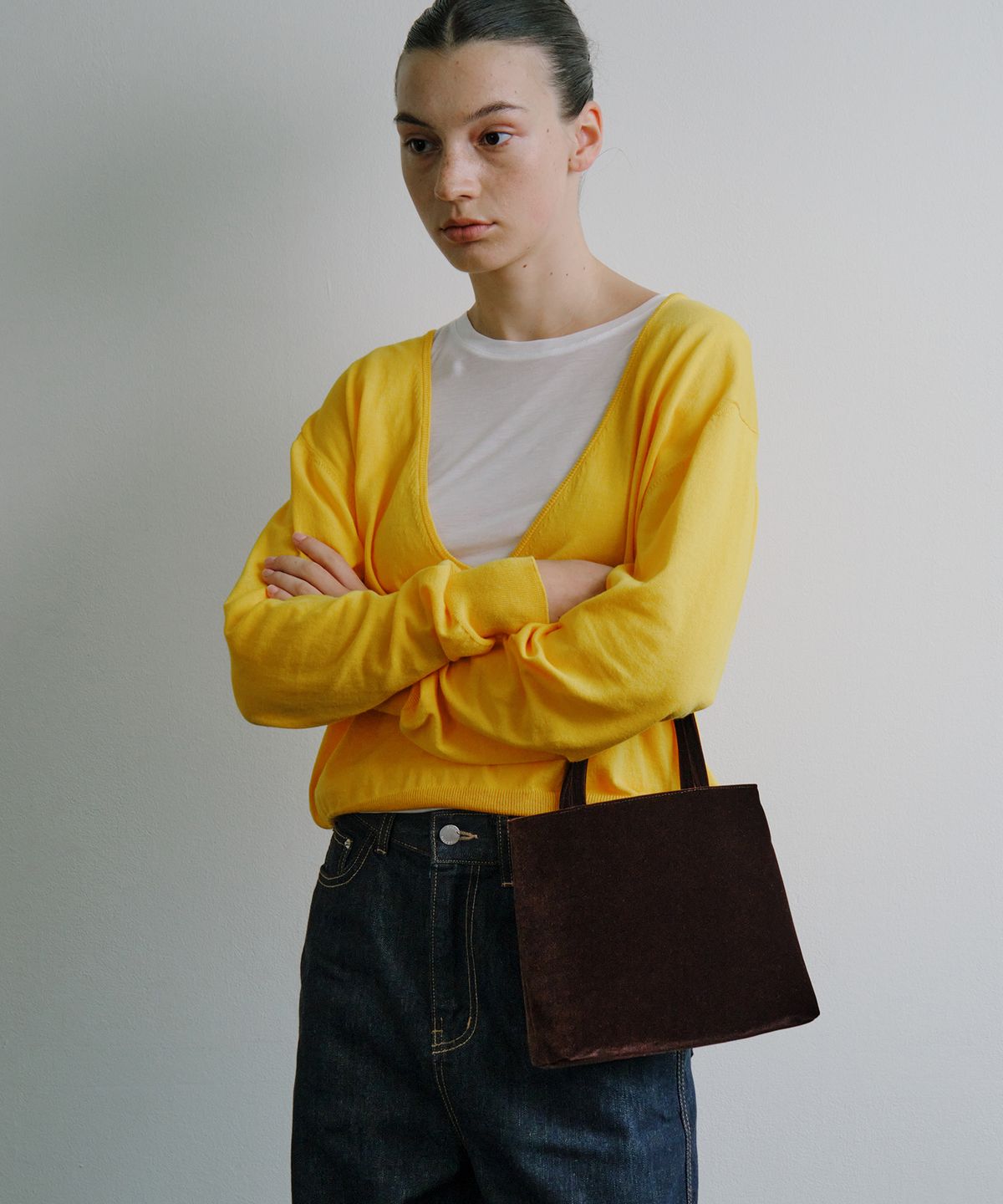 까르몽드(CARMONDE) Muse Tote Bag - Brown(Velvet)