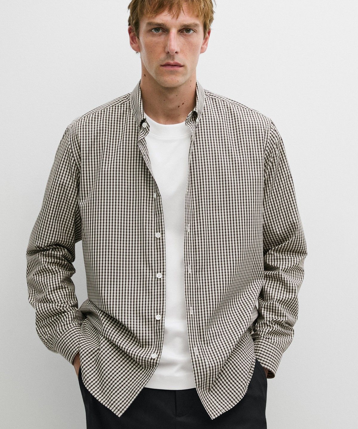 마시모두띠(MASSIMO DUTTI) 레귤러 핏 체크 셔츠