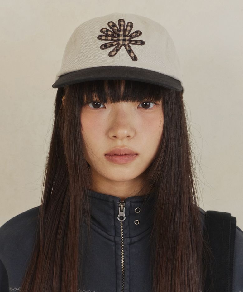 DD symbol applique cap (IVORY)