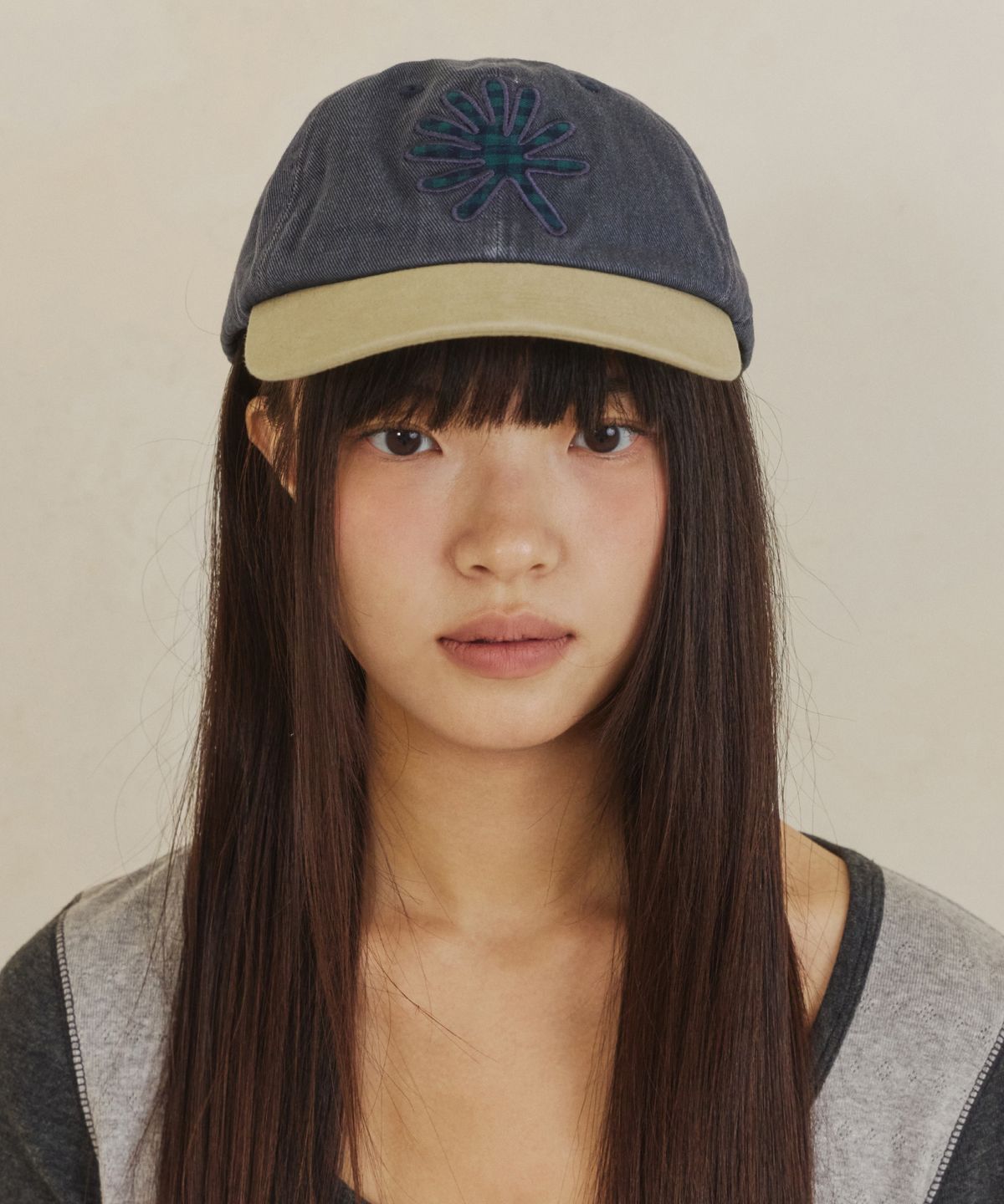 단델(DANDEL) DD symbol applique cap (NAVY)