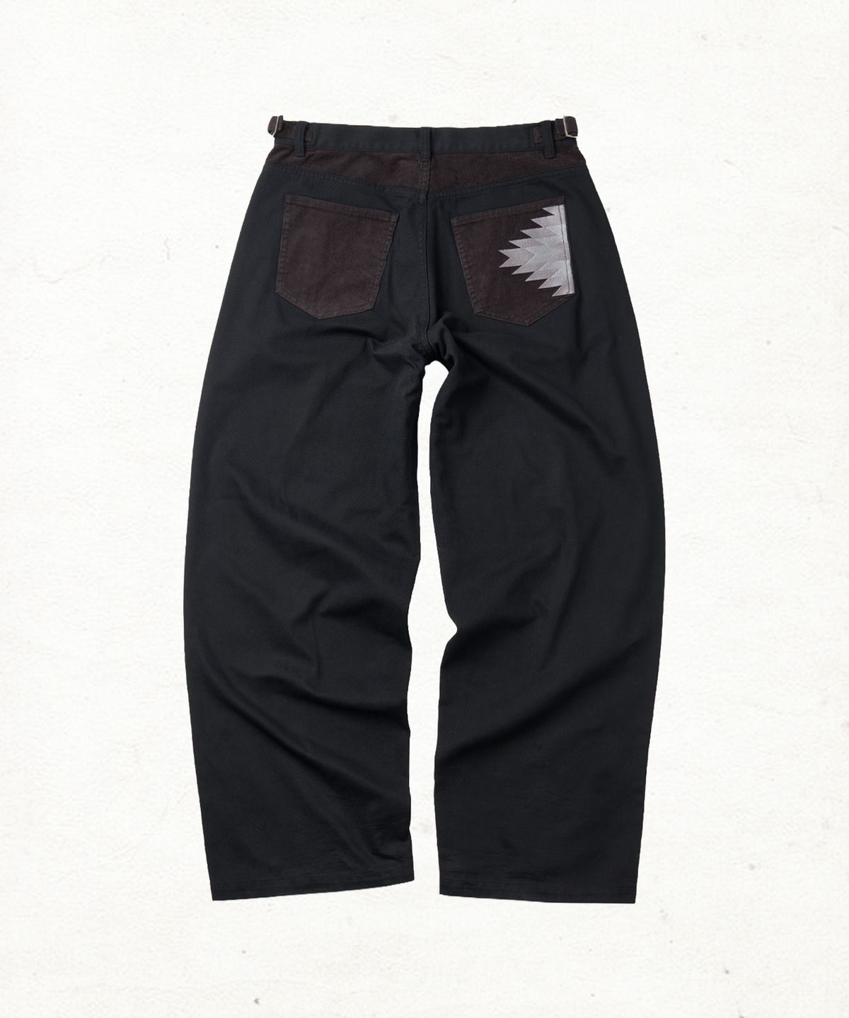 단델(DANDEL) DD aztec wide cotton pants (BLACK)