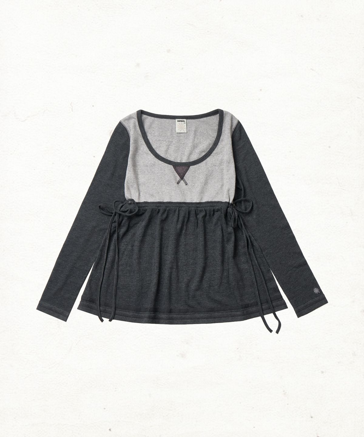 단델(DANDEL) DD bib babydoll long sleeve (CHARCOAL)