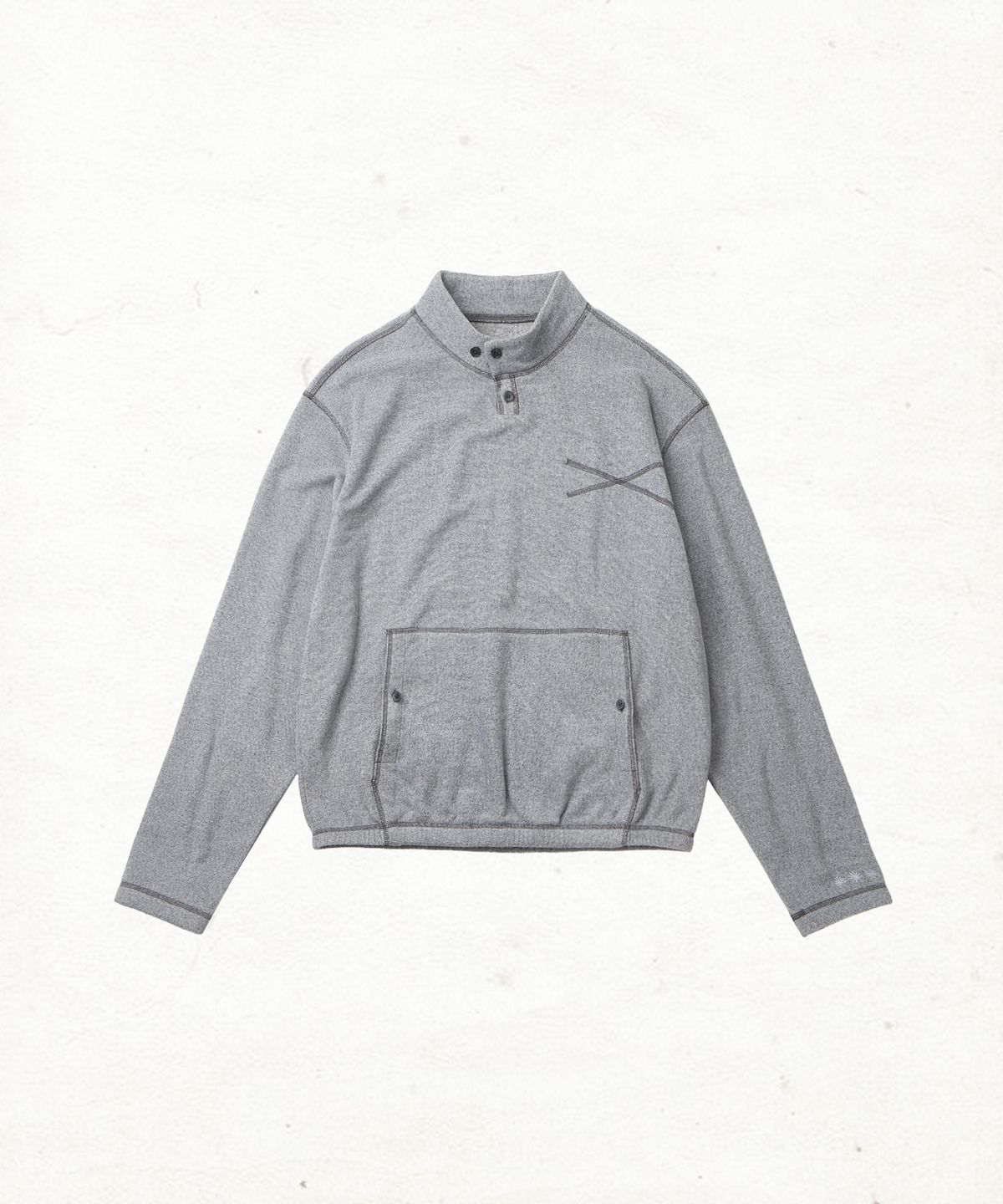 단델(DANDEL) DD flatlock stitch fleece pullover (GREY)