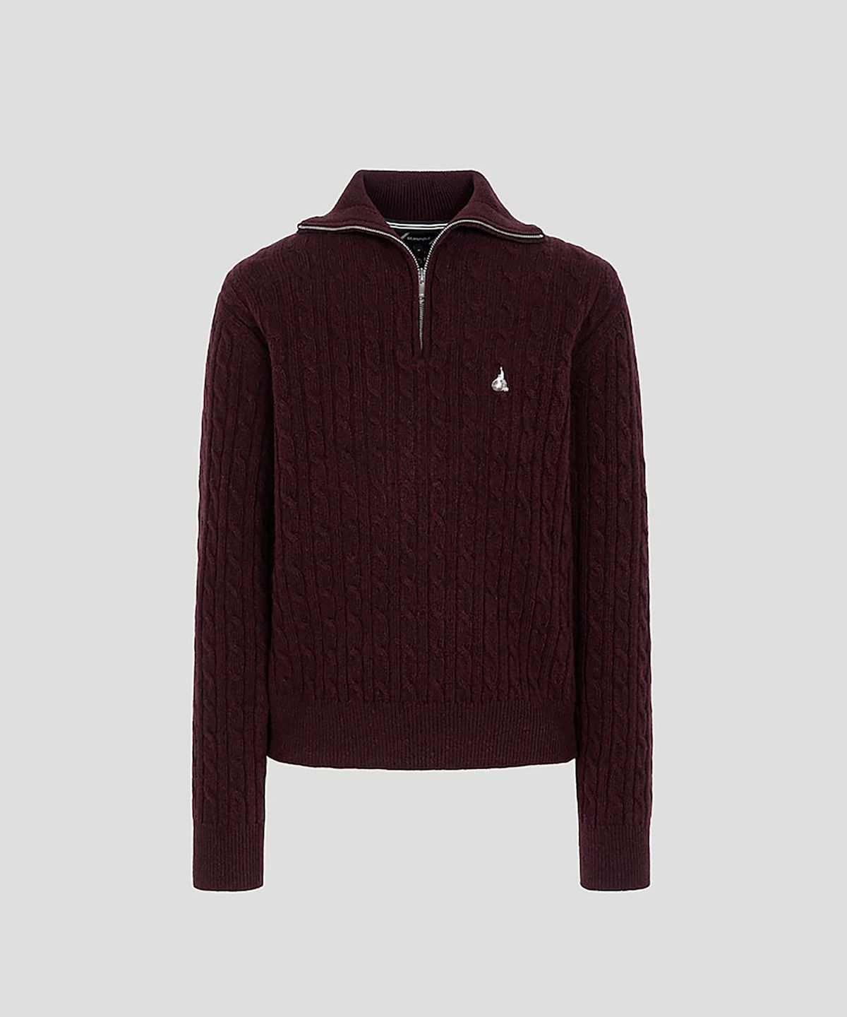 빈폴 레이디스(BEANPOLE LADIES) [Essential] 케이블 쿼터집업 니트  와인 (BF6951E02Z)