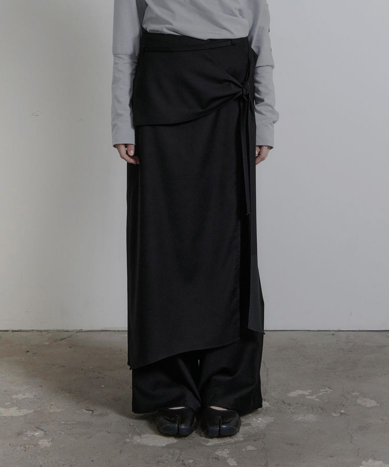SWAY WRAP PANTS [BLACK]