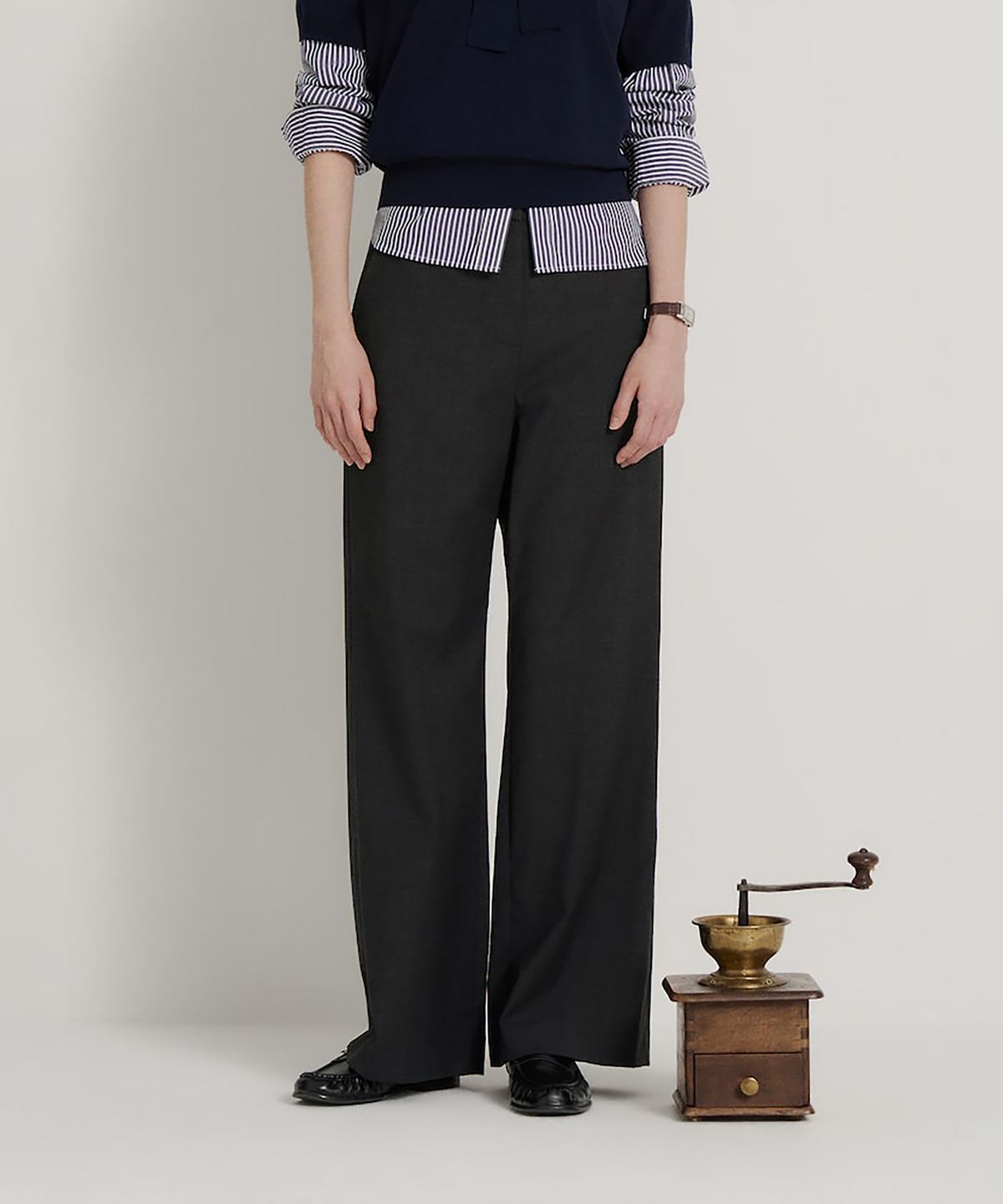 빈폴 레이디스(BEANPOLE LADIES) 울폴리 롱 부츠컷 팬츠  애쉬 (BF6821C544)