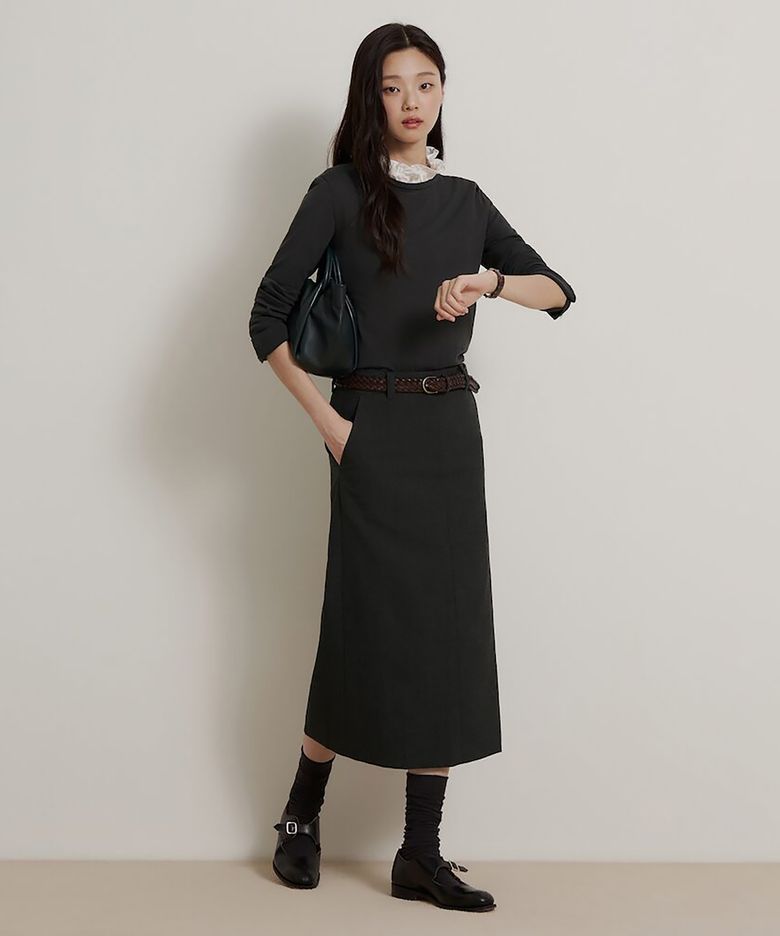 울폴리 H라인 스커트  애쉬 (BF6827C524)