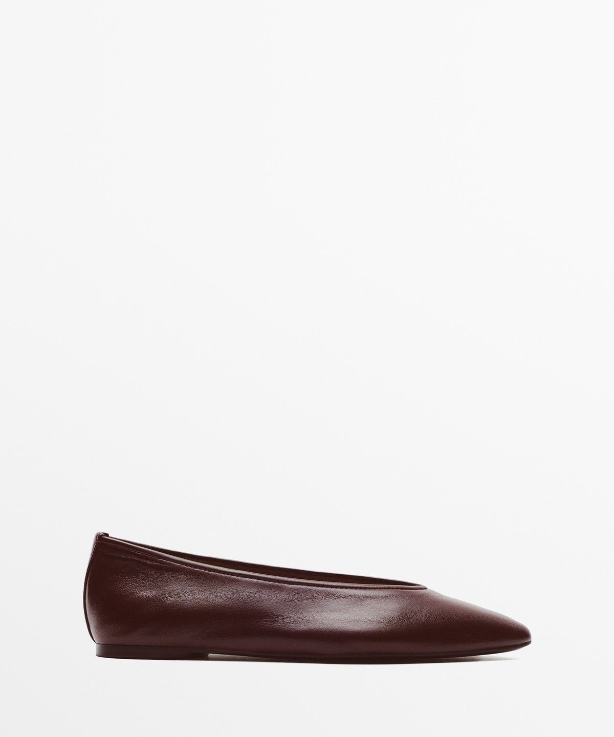 마시모두띠(MASSIMO DUTTI) 소프트 가죽·양가죽 포인티드 발레리나