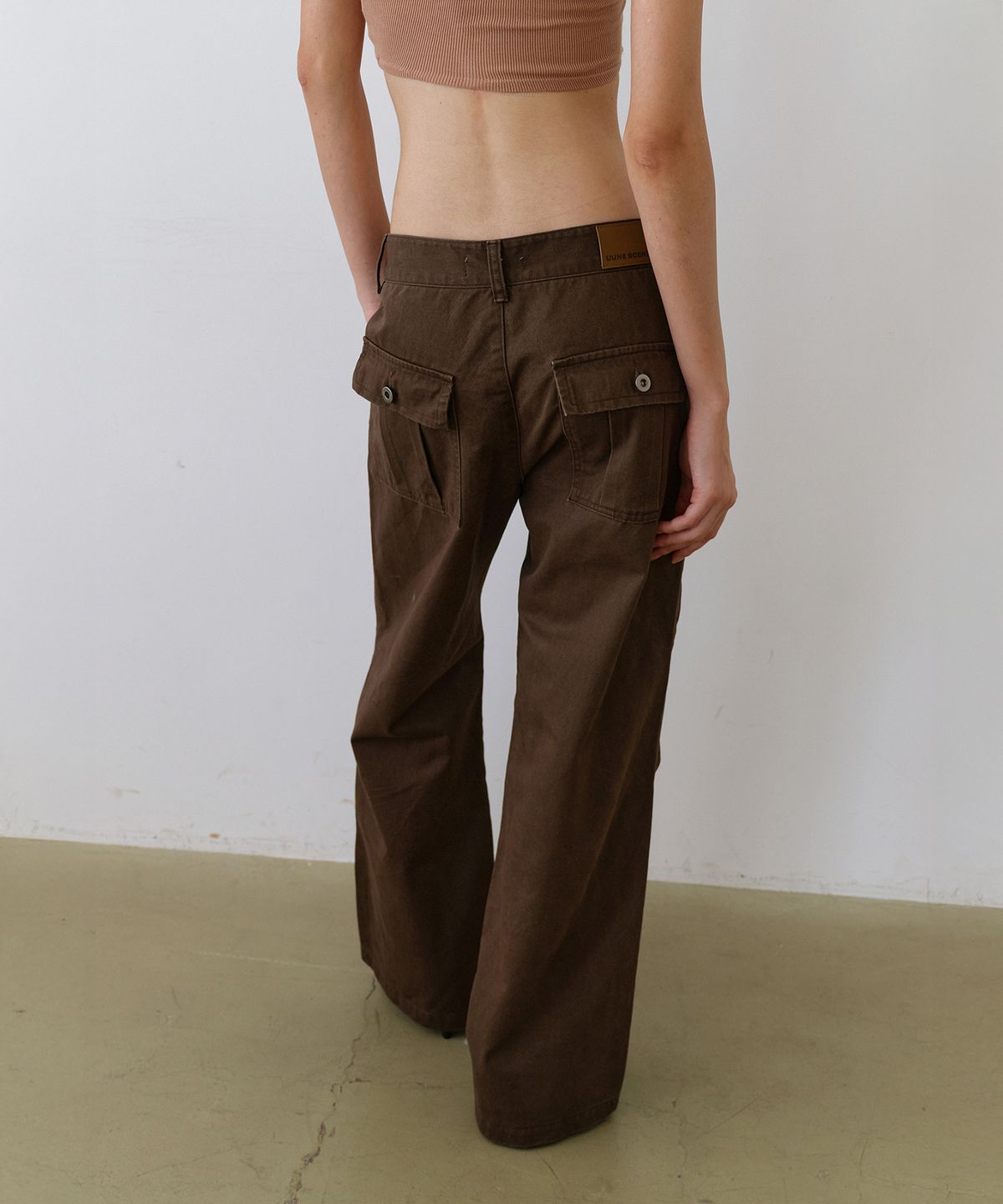 우네씬(UUNE SCENE) Fatigue Washed Pants_Brown
