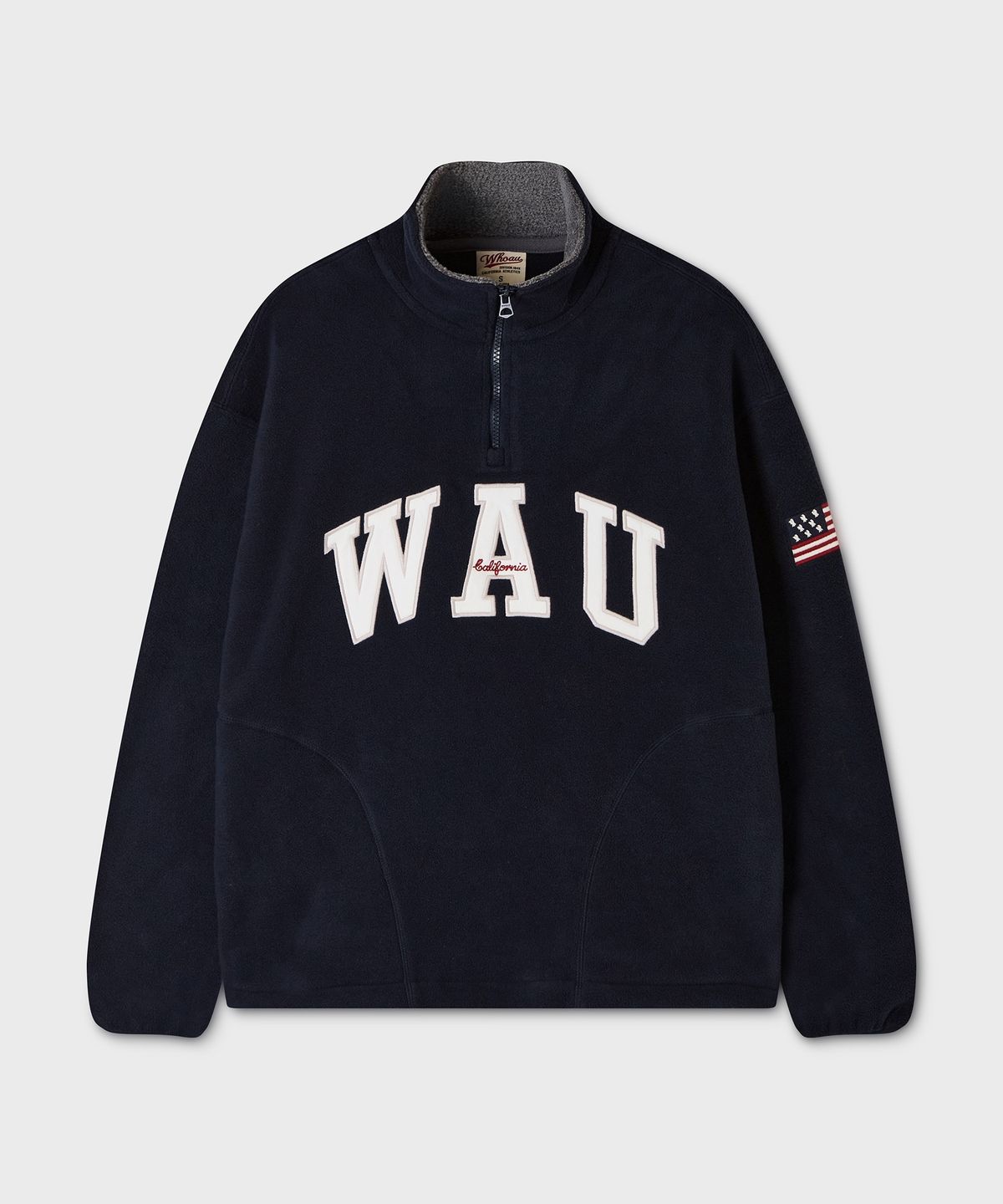 후아유(WHO.A.U) Patch Fleece Half Zip-up / WHMAG4V21U