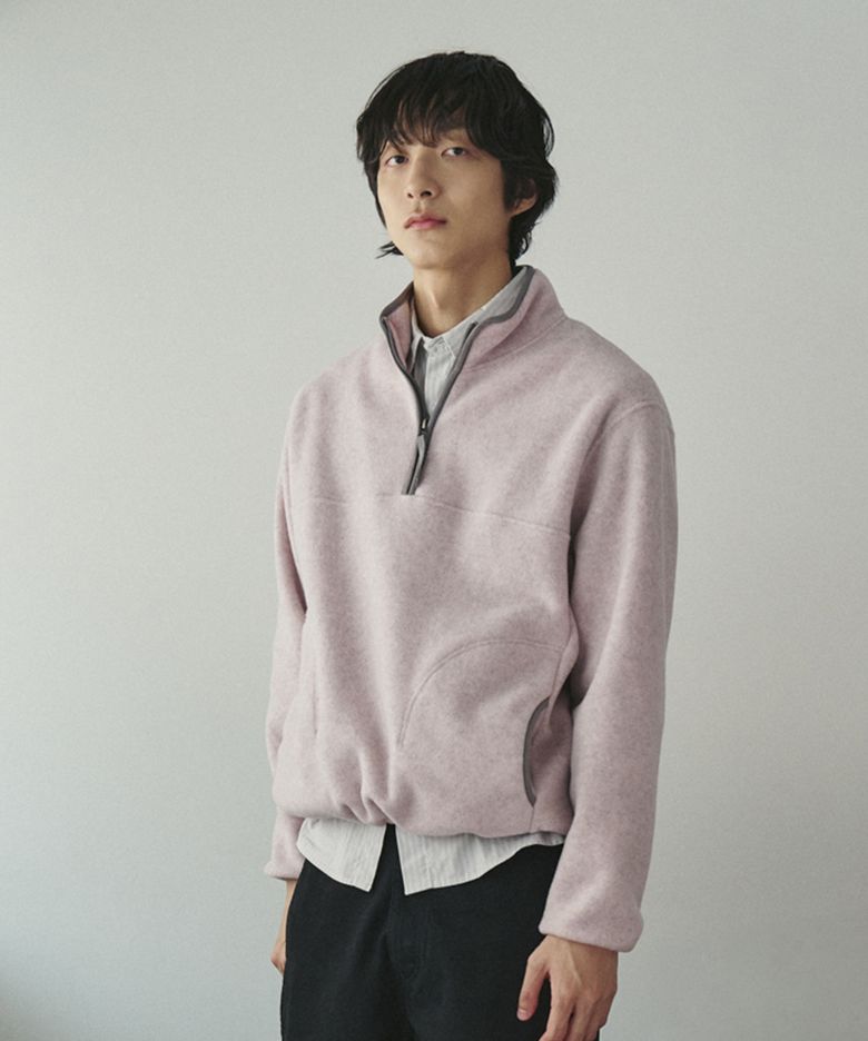 ANGLER FLEECE HALF-ZIP [MELANGE PINK]