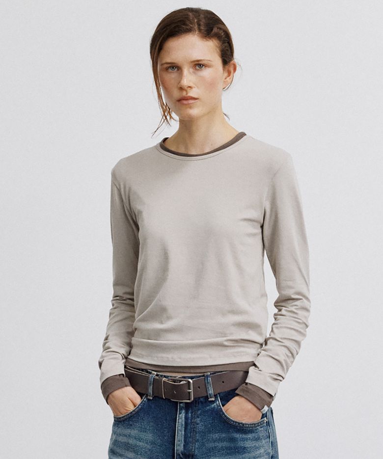 TS022 Modal Essential Long Sleeve (Beige)