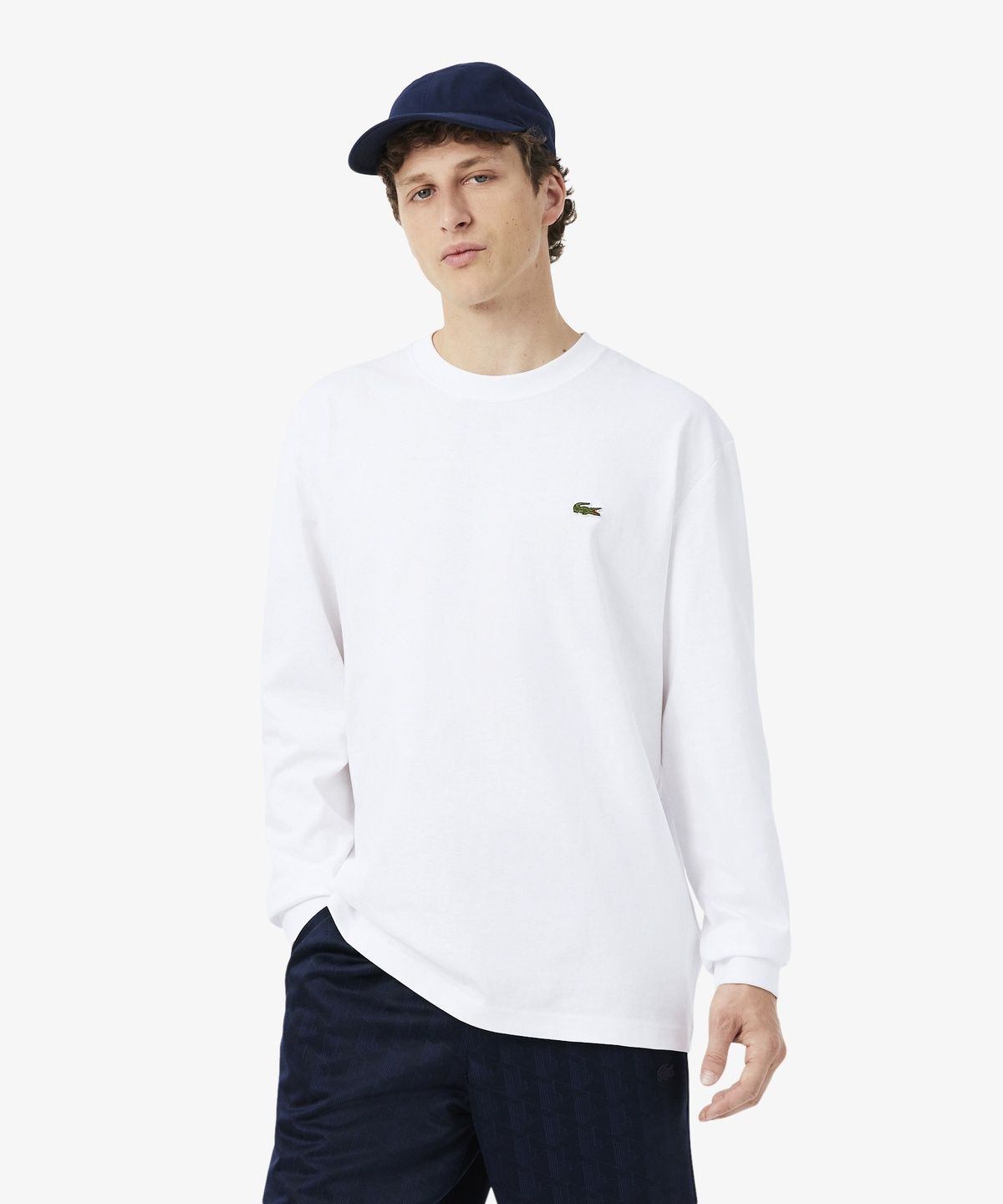 라코스테(LACOSTE) 남성 헤비웨이트 릴랙스핏 긴팔 티셔츠 TH9993-56N 001