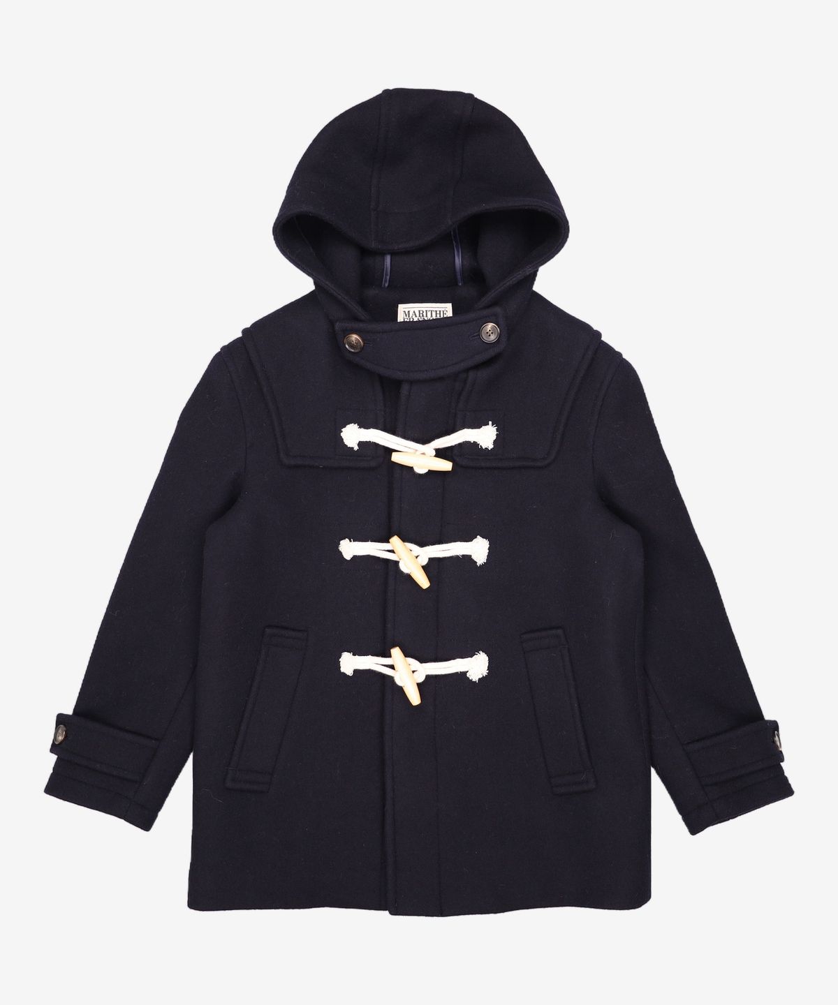 마리떼 프랑소와 저버(MARITHÉ + FRANҪOIS GIRBAUD) CLASSIC HOODIE DUFFLE HALF COAT dark navy S