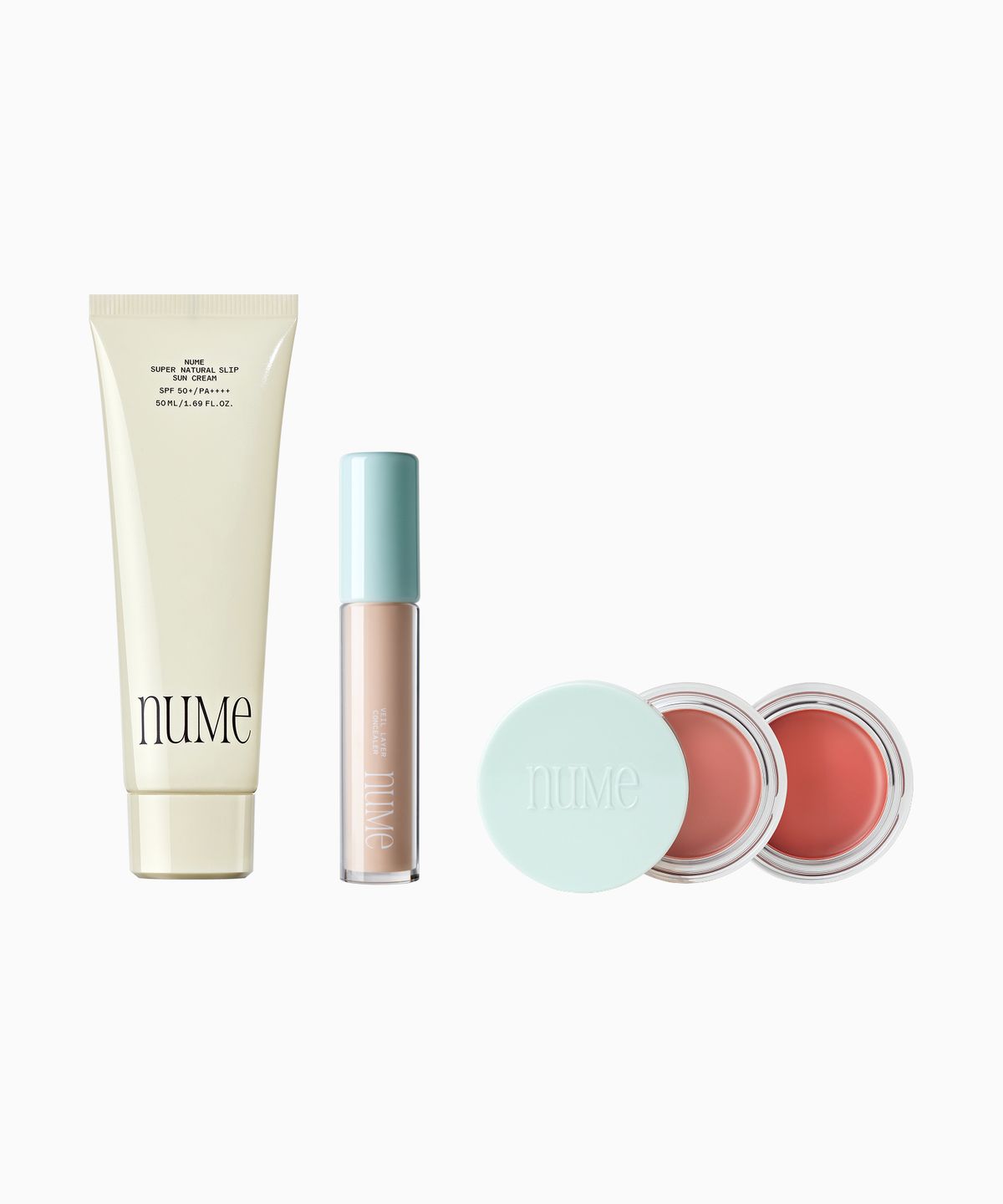 누메(NUME) [파데프리 완성 SET] 톤업 선크림 + 컨실러 + 립앤치크 밤