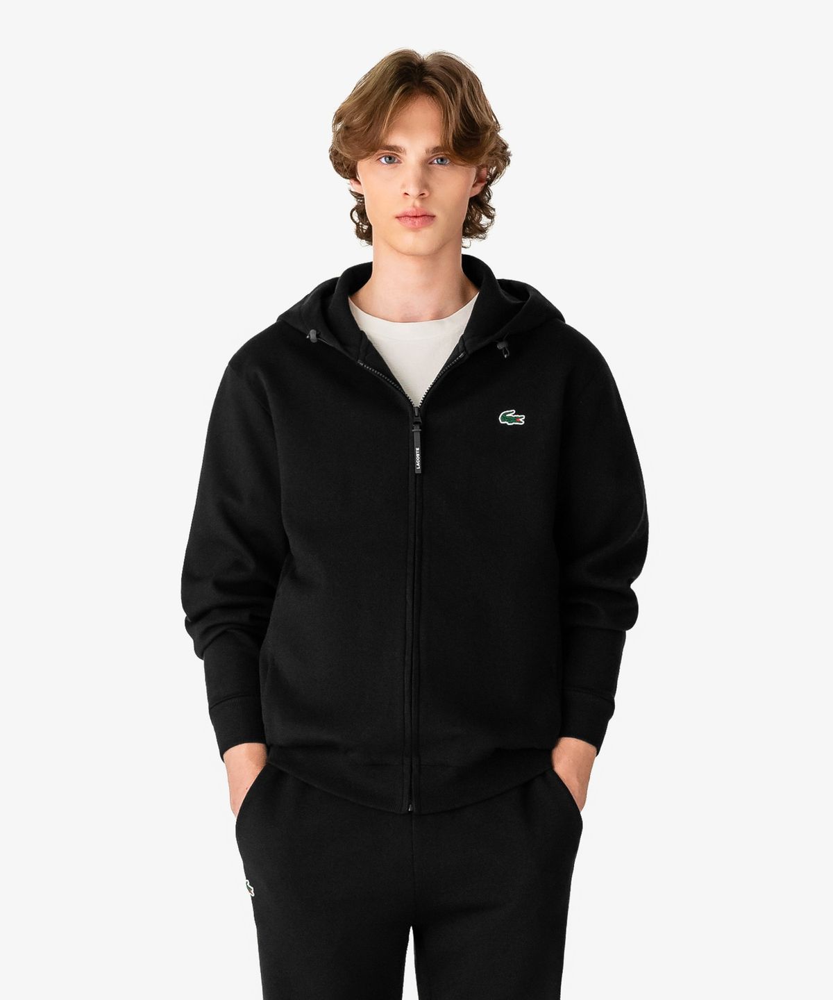 라코스테(LACOSTE) 남성 테크니컬 후드 풀집업 스웻셔츠 SH609E-56N 031