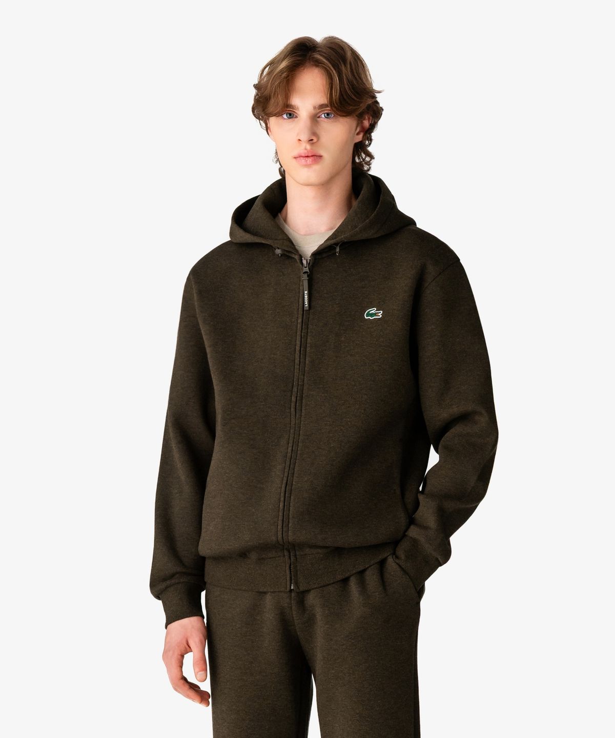 라코스테(LACOSTE) 남성 테크니컬 후드 풀집업 스웻셔츠 SH609E-56N DPD