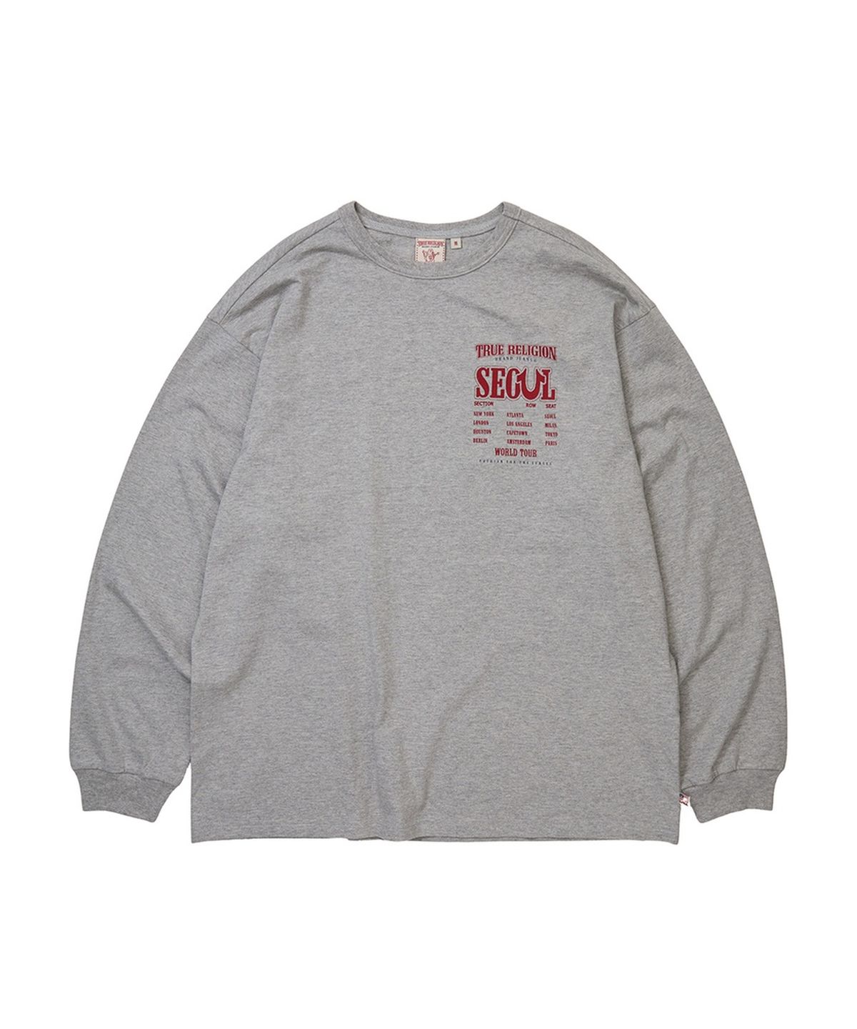 트루릴리젼(TRUERELIGION) Seoul City Long Sleeve - MELANGE GREY