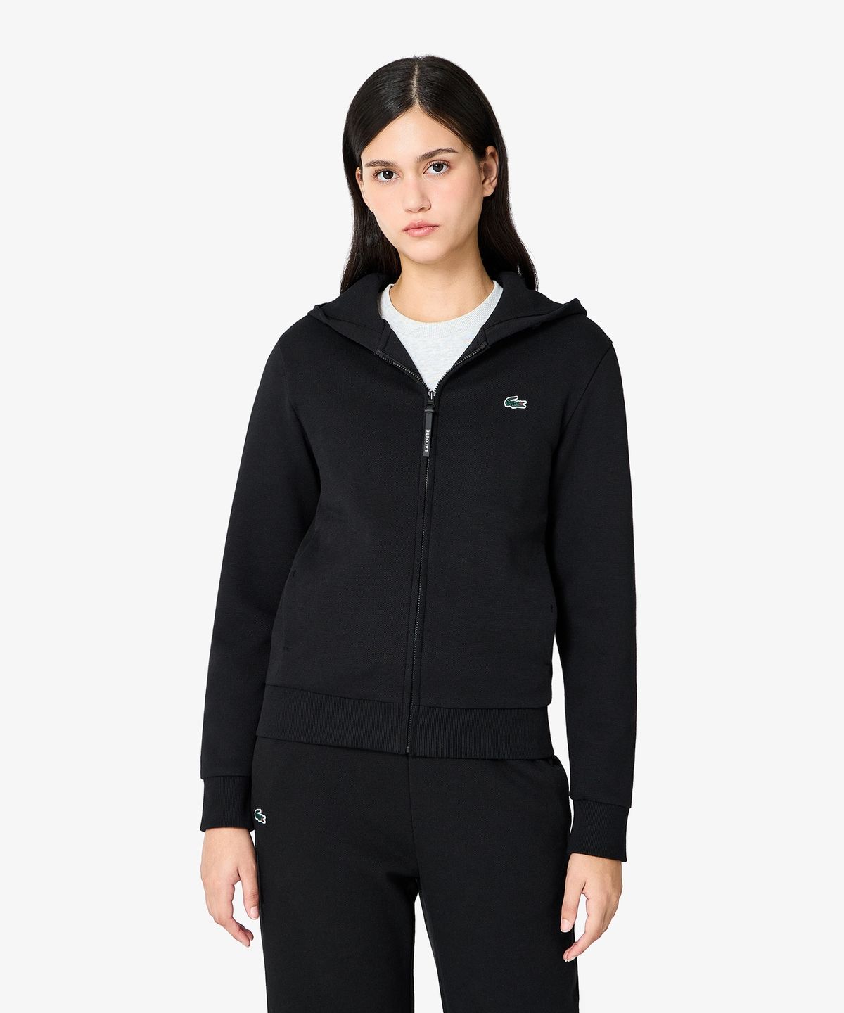 라코스테(LACOSTE) 여성 테크니컬 후드 풀집업 스웻셔츠 SF609E-56N 031