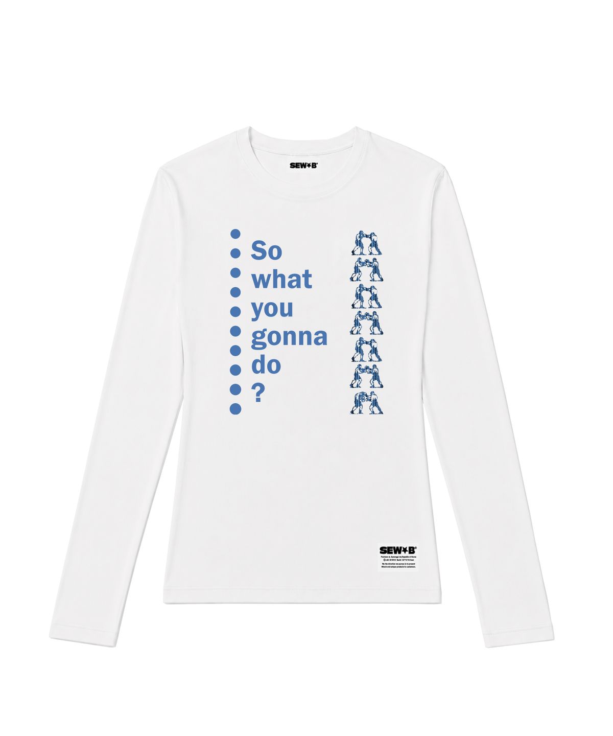 쏘비(SEW-B) 세미크롭 so what 긴팔티 [화이트]