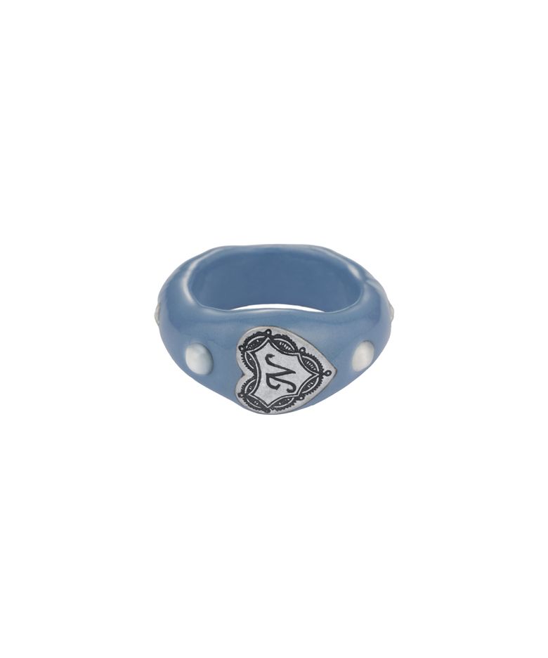 dante heart ring-sky blue