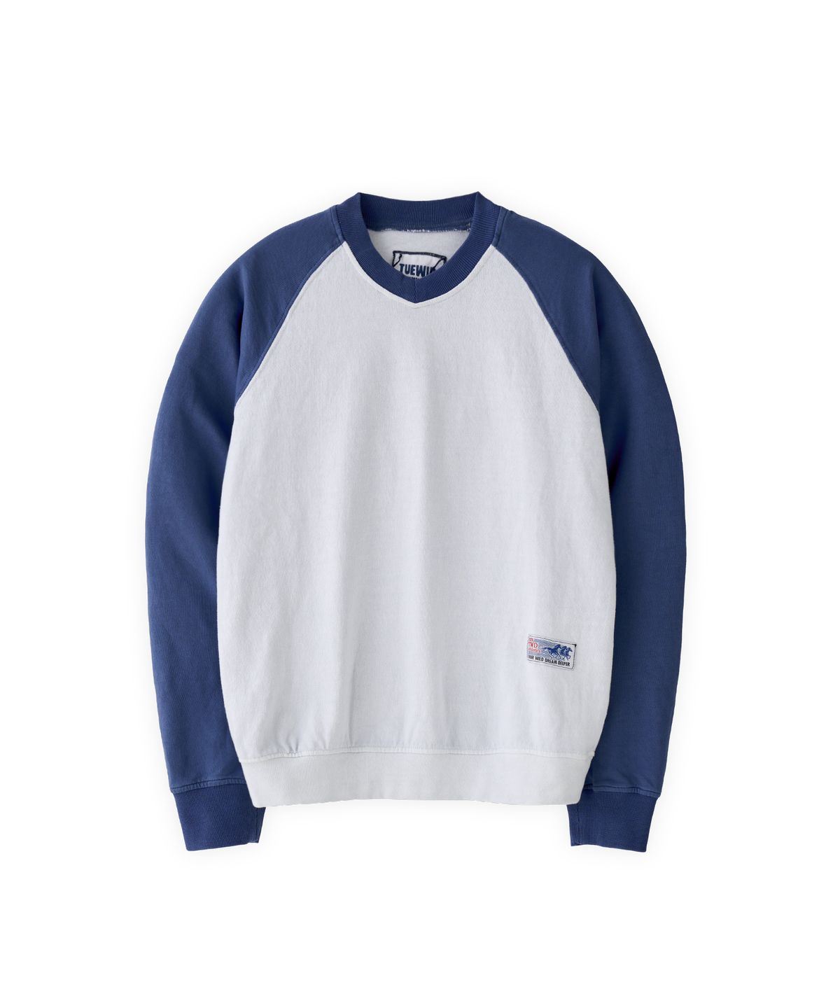 투위드(TUEWID) Classic Unused but Used V Neck Sweatshirts dull tone blue