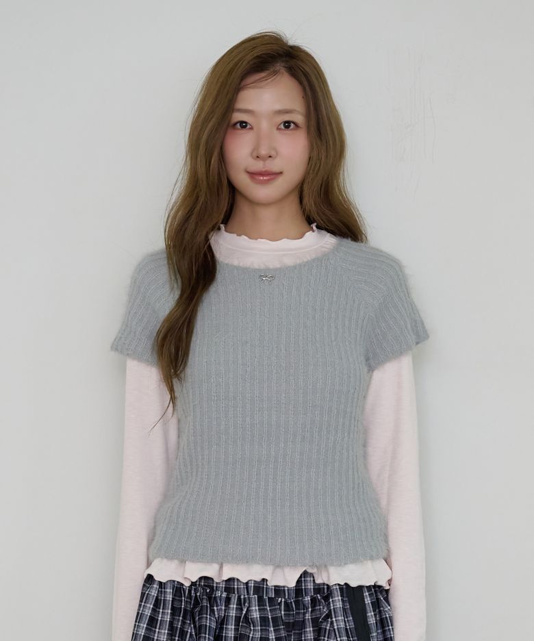 WHISPER RIB HALF KNIT_GREY