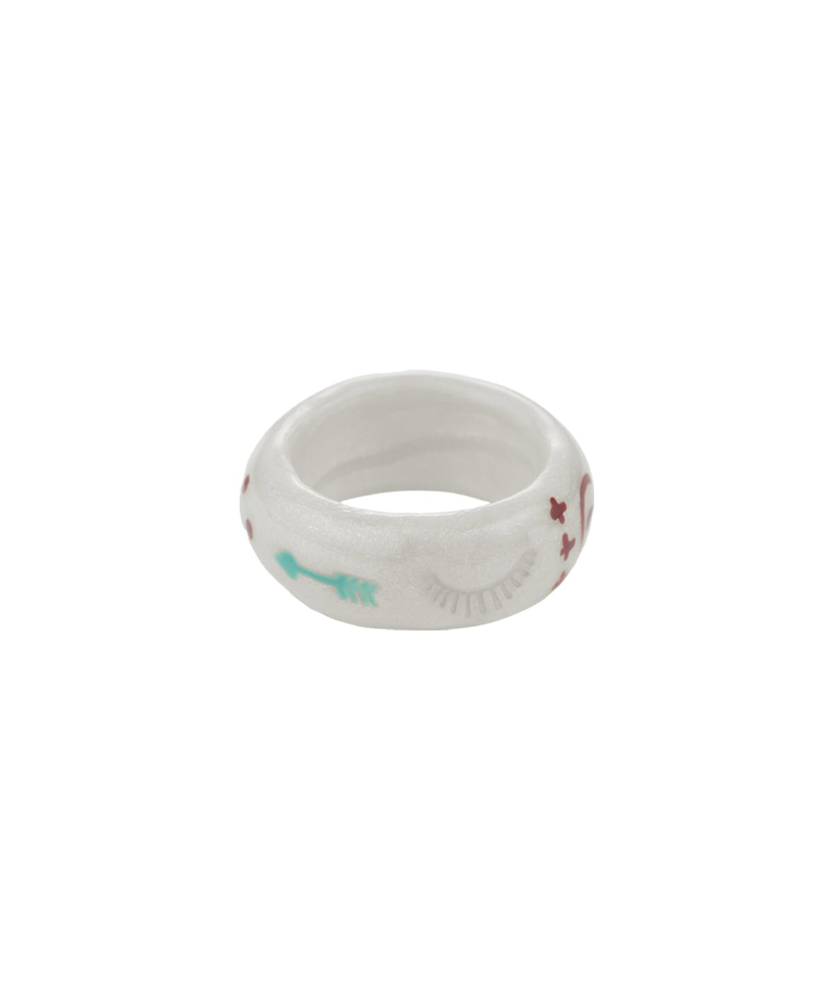 엔프프(NFF) doodle bold ring-white