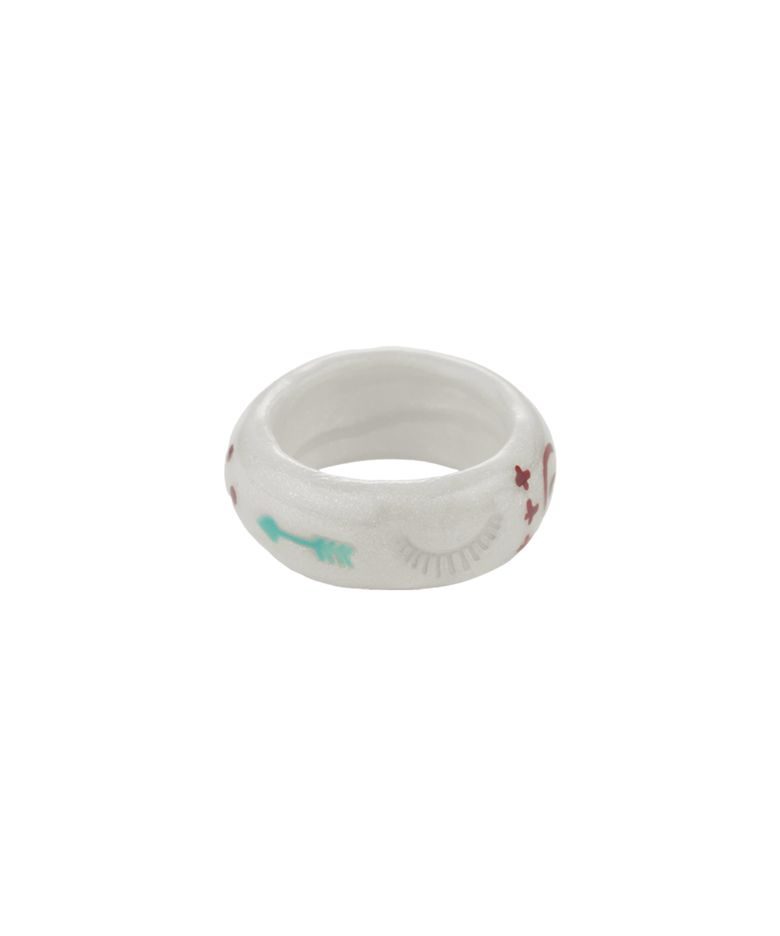 doodle bold ring-white